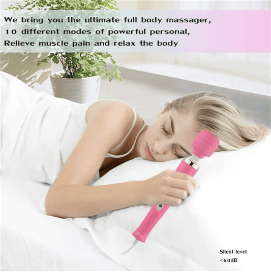 Tutuviw 10 Speeds Wired Powerful Handheld Electric Back Massager with Strong Vibrations, Personal Therapy V1189-WXFWAL-20260319-00059