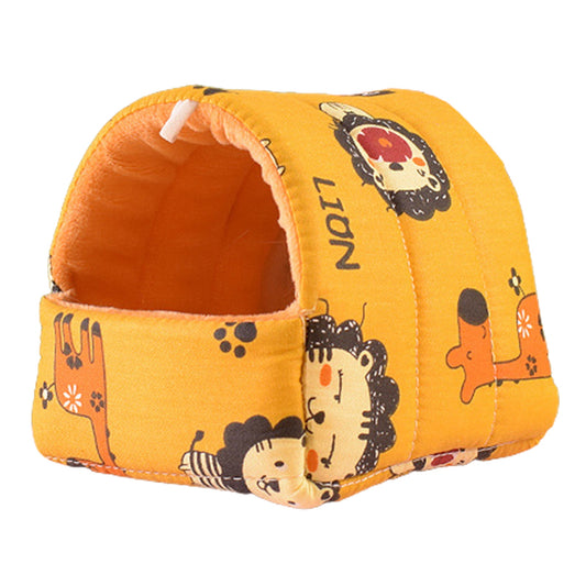 Yirtree Cartoon Pattern Guinea Pig Cave House Bed, Rabbit Squirrel Chinchilla Hamster Hedgehog Nest Hideout, V1189-WXFWAL-20260319-00080