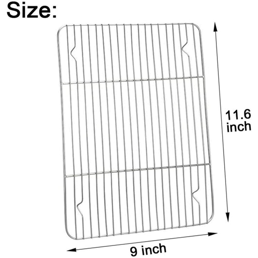 1Pack Kitchen Baking Rack,QZS Small Cooking Rack,Nonstick Wire Grill Net,Stainless Steel Roasting Grid V1189-WXFWAL-20260319-00182