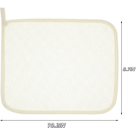 Exfoliating Washcloths,African Exfoliating Net,Reusable African Net Sponge,8.7x10.2In Beige Mutilfunction V1189-WXFWAL-20260319-00187