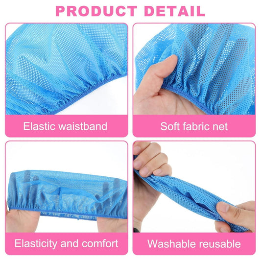 QZS 4 Pcs Mesh Sleep Bonnets,Breathable Shower Caps,Hair Nets Caps for Women,Reusable Multi-color Night V1189-WXFWAL-20260319-00239
