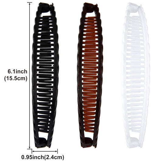 Banana Clips,Tutuviw Vintage Clincher Combs Tool,Nonslip Hair Banana Combs,Large Acrylic Banana Clips for V1189-WXFWAL-20260319-00251