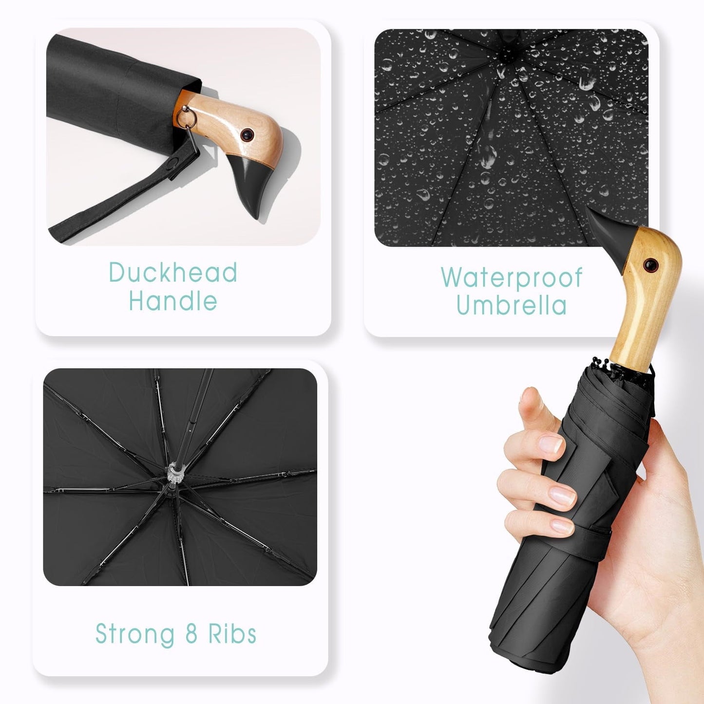 Duck Umbrella - Cute Duck Umbrella with Adorable Duck Handle, The Perfect Duck Umbrella for Duck Lovers One V1189-WXFWAL-20260319-00284