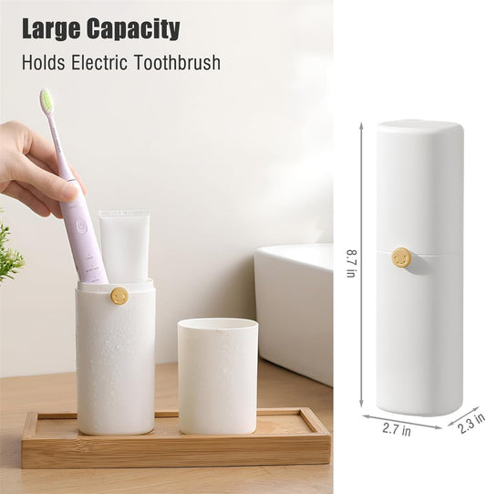 Tutuviw Large Ventilated Toothbrush Travel Holder,Portable Travel Toothbrush Case with Twist Lock,Toothbrush V1189-WXFWAL-20260319-00338