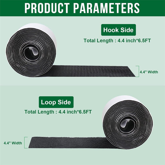 Heavy Duty Hook and Loop Tape Adhesive,Tutuviw 4'x6.5 Feet Double Sided Hook Loop Rolls,Couch Cushion V1189-WXFWAL-20260319-00439