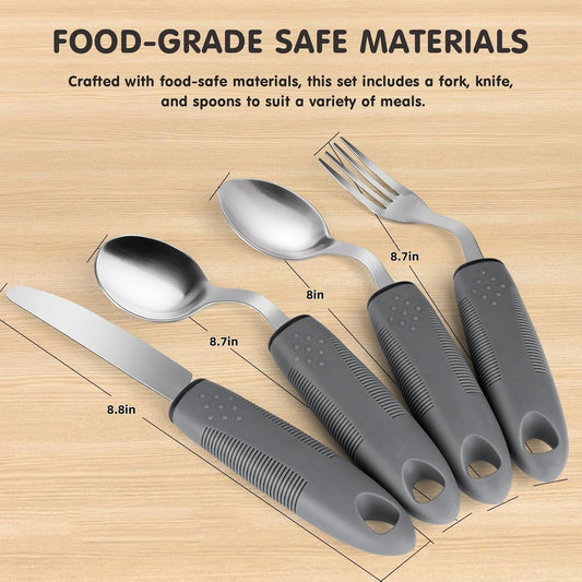 Special Supplies Adaptive Utensils,QZS Parkinsons Utensils for Tremors and Parkinsons Patients,Easy Grip V1189-WXFWAL-20260319-00470
