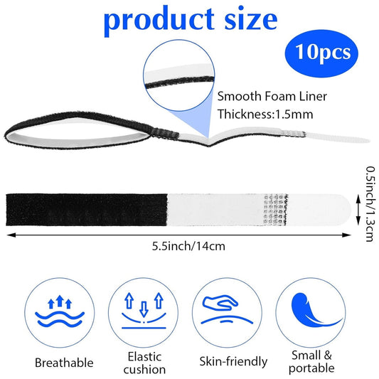 Hook and Loop Finger Wrap,Tutuviw 10 Pcs Washable and Reusable Buddy Straps for Fingers,Buddy Tape Finger V1189-WXFWAL-20260319-00494