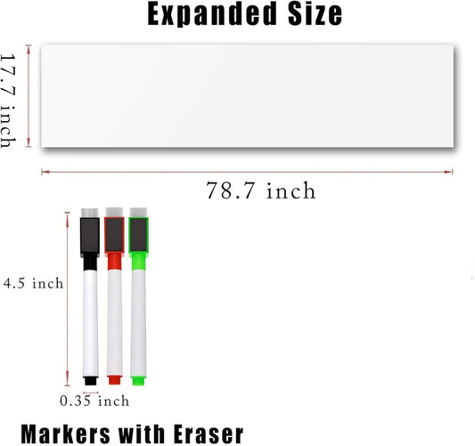 Dry Erase Sticker for Wall Tutuviw White Board Paper with 3 Markers Self-Adhesive Message Board Decal V1189-WXFWAL-20260319-00592