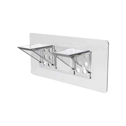 Adhesive Shelf Bracket, No-Drill Shelf Support Hooks, Clear Plastic Adhesive Wall-Mounted Bracket for Closet V1189-WXFWAL-20260319-00619