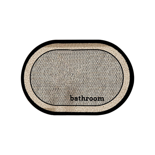 Thin Bath Mat, Super Absorbent Quick Dry Thin Bathroom Rugs, Elliptical Bath Antis-skids Mat, Fit Under Door, V1189-WXFWAL-20260319-00759