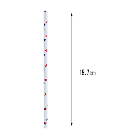 100Pcs Paper Disposable Straws, Red and White Striped Paper Straws, Biodegradable Disposable Drinking Straws V1189-WXFWAL-20260319-00766