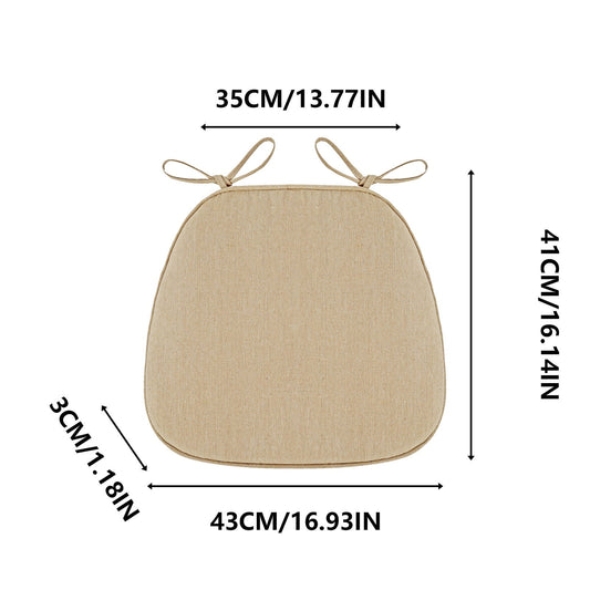 Chair Cushion with Ties for Dining Chairs, 16x17" Memories Foam Non-slip Chair Pad with Machines Washable V1189-WXFWAL-20260319-00928