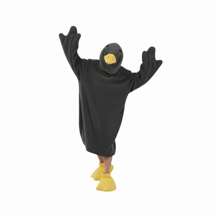 Goose Blanket Hoodie Onesie, Large Warm Wearable Flannel Blankets with Sleeves and Gooses Feet Slippers, for V1189-WXFWAL-20260319-00954