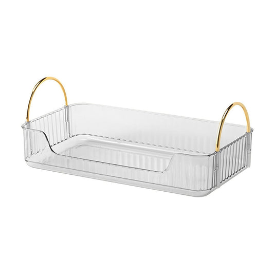 Bathroom Organizer Countertop, Vanity Tray for Skincare Makeup, Counter Organizer, Transparent Ribbon Handle V1189-WXFWAL-20260319-01001