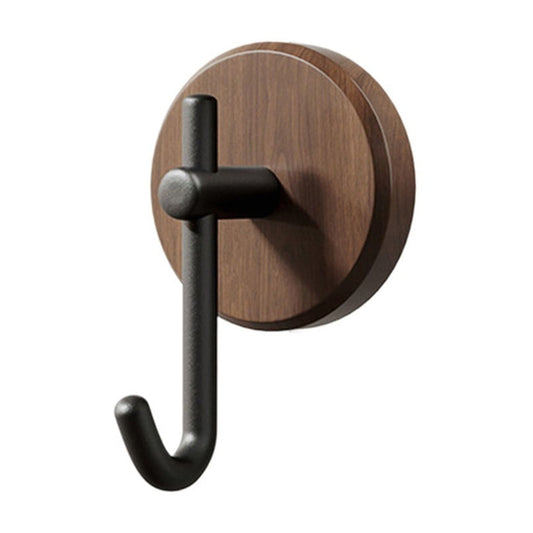 Wreath Hanger for Front Door, No Drilling Walnut Hook, Stick on Wall Hook, Self-Adhesive Household Hook for V1189-WXFWAL-20260319-01016