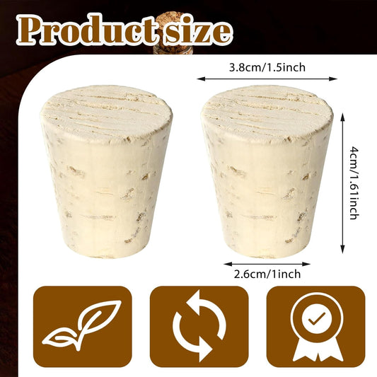 Tutuviw 2 Pcs Carboy Cork Stopper Glass Carboy Cap for 1, 3, 5, 6 Gallon Glass Water Jug 1 x 1.5 x 1.6 Inches V1189-WXFWAL-20260319-01041
