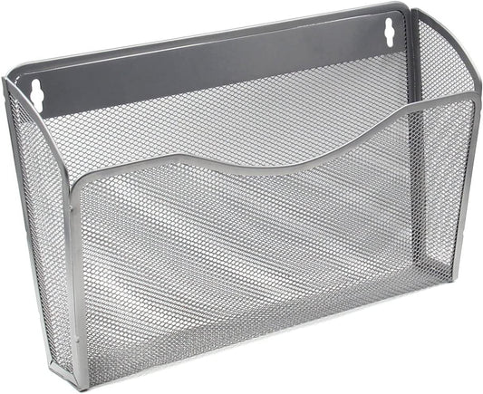 Tutuviw Wall Mount File Organizer Metal Letter Size, Black Silver V1189-WXFWAL-20260319-01072