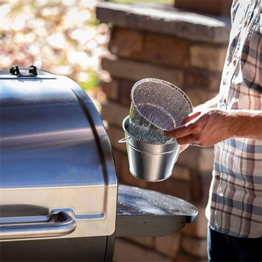 12 Pack Disposable Drip Grease Bucket Liners, Grill Drip Tray, Disposable Foil Liner for BBQ Drip Bucket V1189-WXFWAL-20260319-01177