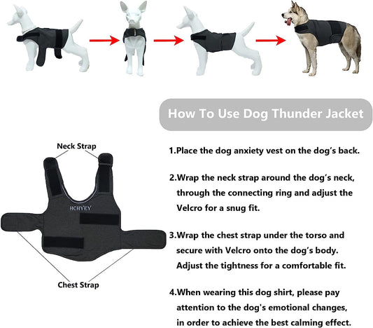 Dog Jacket, Skin-Friendly Dog Calming Vest - Dog Shirt for Thunder, Fireworks and Separation - Keep Pet Calm V1189-WXFWAL-20260319-01205