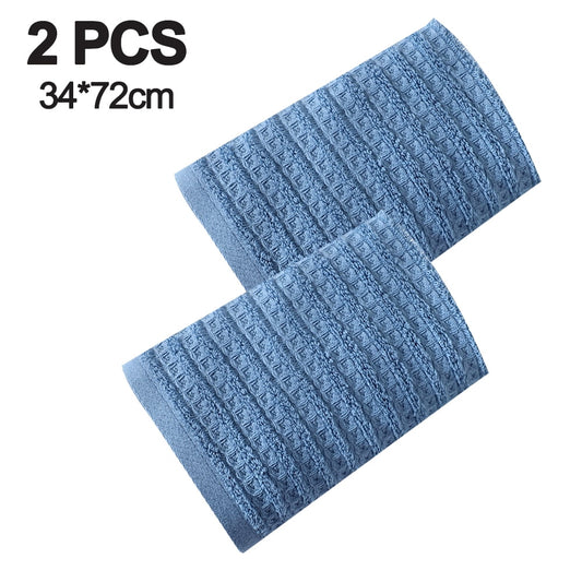 100% Cotton Soft and Absorbent Hand Towel-Waffle Hand Towels for Bathroom-Set of 2 Quick Drying Towels Sky V1189-WXFWAL-20260319-01248