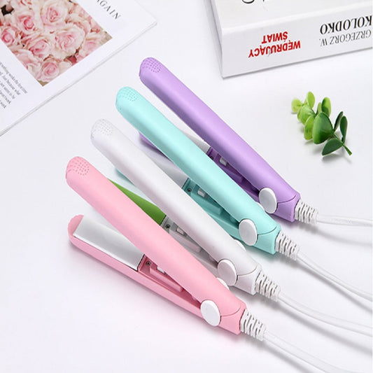 2 in 1 Hair Straightener Mini Hair Curler, Mini Hair Straightener Hairstyling Iron Heating Curler for Home or V1189-WXFWAL-20260319-01504