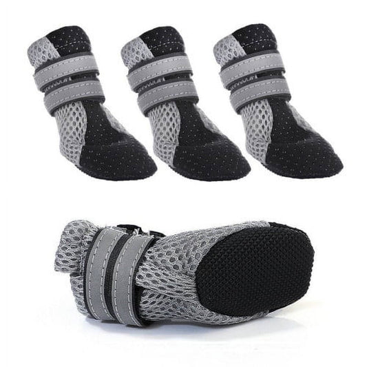 SPRING PARK Small Dog Shoes, Slip Resistant 4pcs Dog Puppy Boots Booties Pet Sneakers with Reflective V1189-WXFWAL-20260319-01588