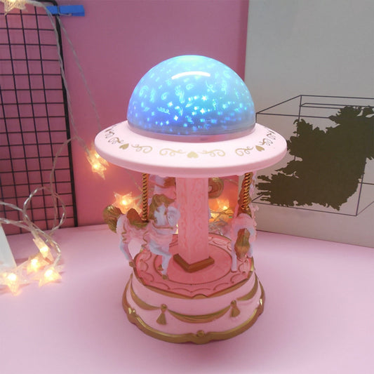 Holiday Toy List Tarmeek Carousel Music Box For Girls Creative Star Projection Lantern Carousel Music Box V1189-WXFWAL-20260326-01647