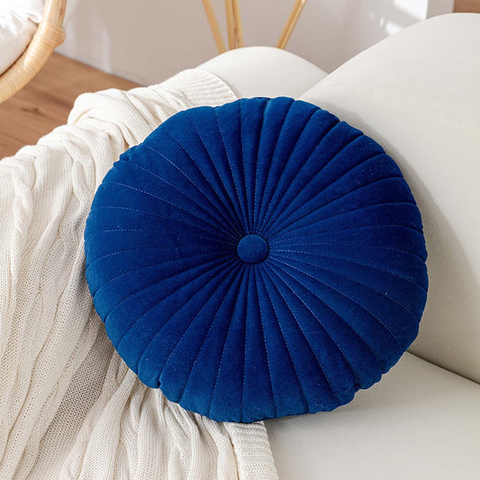 Darzheoy Round Throw Pillow 15.7 inch Decorative Round Velvet Floor Pillows Small Pumpkin Throw Pillow V1189-WXFWAL-20260326-01661