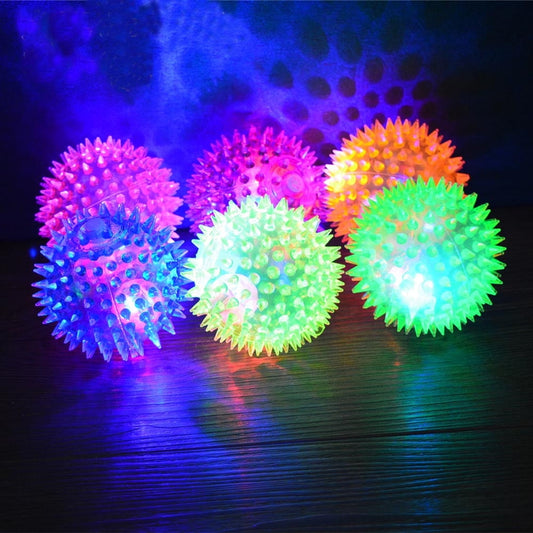 Darzheoy Light up LED Dog Ball Elastic Flashing Ball Glowing Interactive Dog Toy Ball Flash LED Dog Ball Toy V1189-WXFWAL-20260326-01839