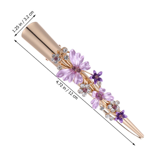 KALLORY Metal Flower Clip Large Hair Barrettes Rhinestone Alligator Hair Clips for Women Accessories Party V1189-WXFWAL-20260326-01846