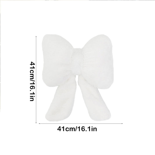 Darzheoy Bow Shaped Throw Pillow Soft Stuffed Bow Christmas Decorations Soft Furry Bow Throw Pillows Cute V1189-WXFWAL-20260326-01872