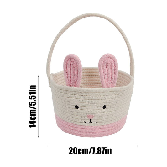Darzheoy Easter Basket for Boys Girls Easter Bunny Basket with Rabbit Ears, Easter Egg Hunting Basket Easter V1189-WXFWAL-20260326-01968