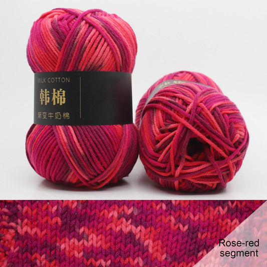 AYktou Cotton Yarn - Multicolor Rainbows Yarn,50 gram Skeins,26 Colors Available,7 Strands Of Combed Milk V1189-WXFWAL-20260326-01980