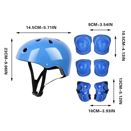 Darzheoy Kids Helmet Knee Elbow Pads Wrist Guard Sport Protective Gear Adjustable Scooter Skateboard Roller V1189-WXFWAL-20260326-02100