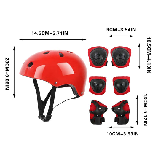 Darzheoy Kids Helmet Knee Elbow Pads Wrist Guard Sport Protective Gear Adjustable Scooter Skateboard Roller V1189-WXFWAL-20260326-02102