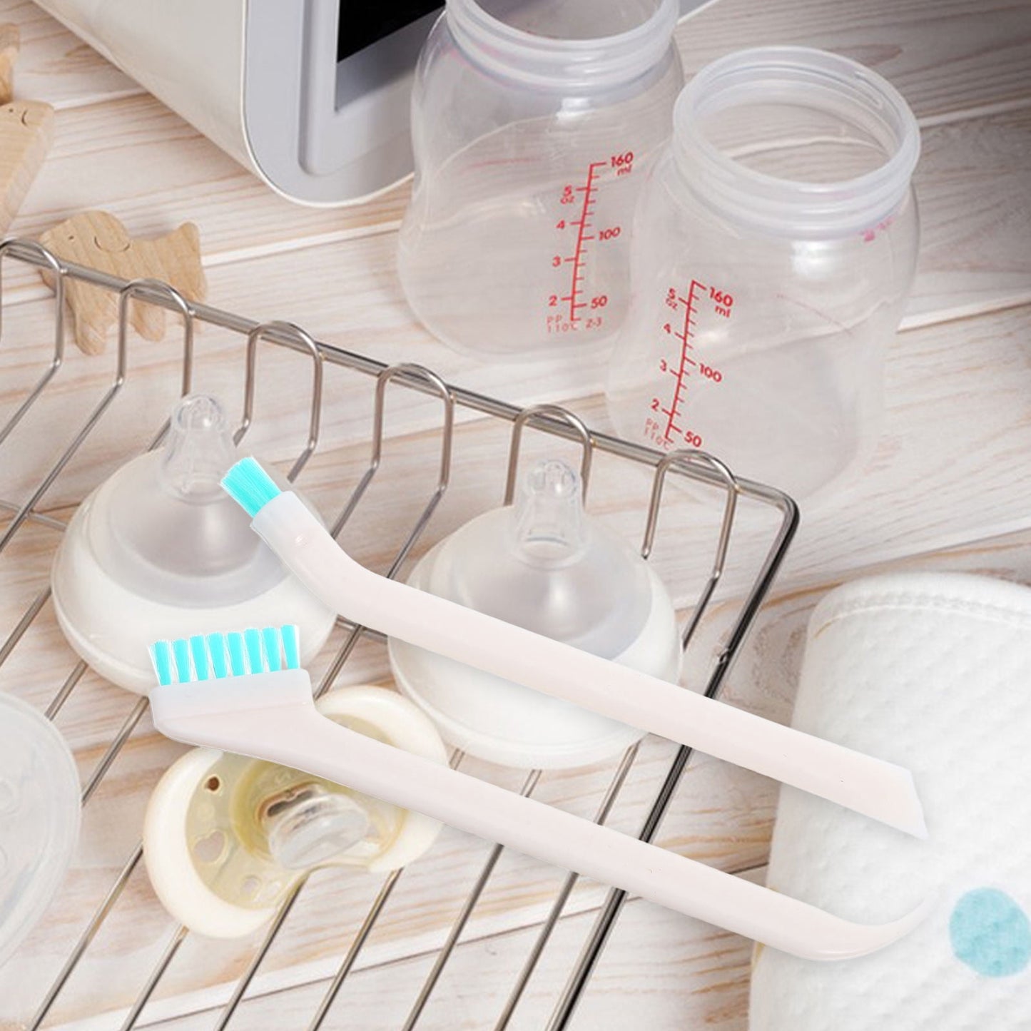 Worgeous 2pcs Portable Baby Bottle Cleaning Brush Set Small Kitchen Tools Bottle Clean V1189-WXFWAL-20260326-02155