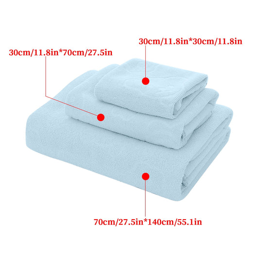AYktou Bath Towels 3 Pack Cotton Bathroom Set,Contains a Bath Towels 28*56",a Hand Towels 12*12",a Face V1189-WXFWAL-20260326-02212