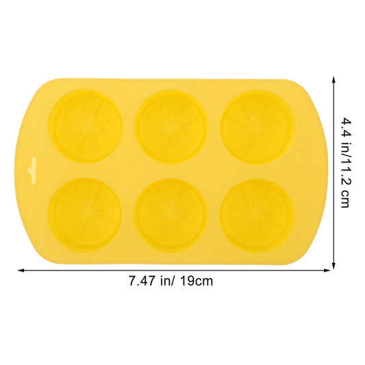 HOOWIFFY Silicone Baking Mold Lemon Slice Shaped for Soap Making Yellow 3Pcs V1189-WXFWAL-20260326-02271