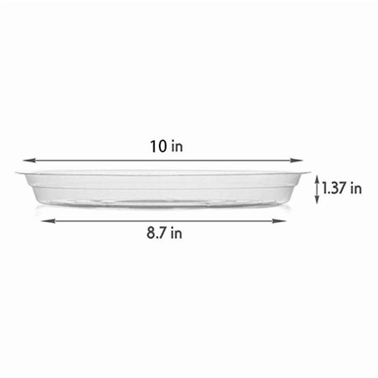 Darzheoy 5 Pack Clear Plastic Plant Saucers Drip Trays Plant Plate Dish for Indoor Planters Flower Pots, 10 V1189-WXFWAL-20260326-02334