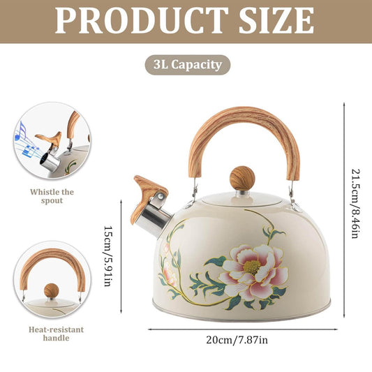 Darzheoy Whistling Tea Kettle for Stovetop, Stainless Steel Tea Pot Kettles, Rapid Boiling Teapot with V1189-WXFWAL-20260326-02337