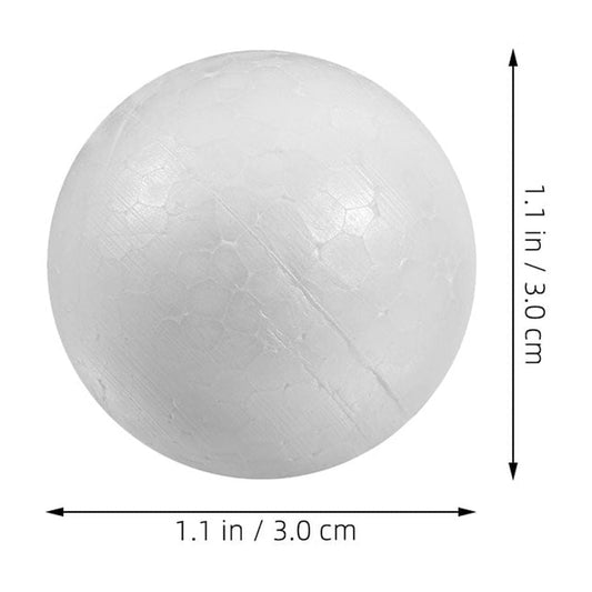 SKISUNO 50Pcs Craft Foam Ball 3In White Sphere for Diy Crafting and Painting Home Decoration V1189-WXFWAL-20260326-02382