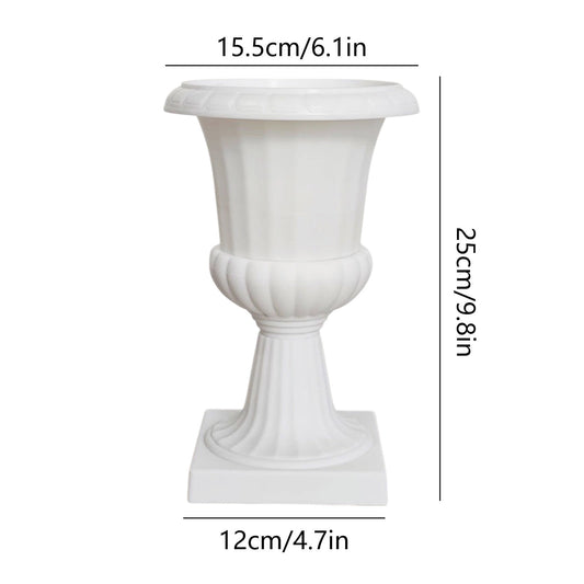 Darzheoy White Urn Planter Flower Pots, Classic Plastic Tall Planter, Wedding Party Porch Front Door V1189-WXFWAL-20260326-02394