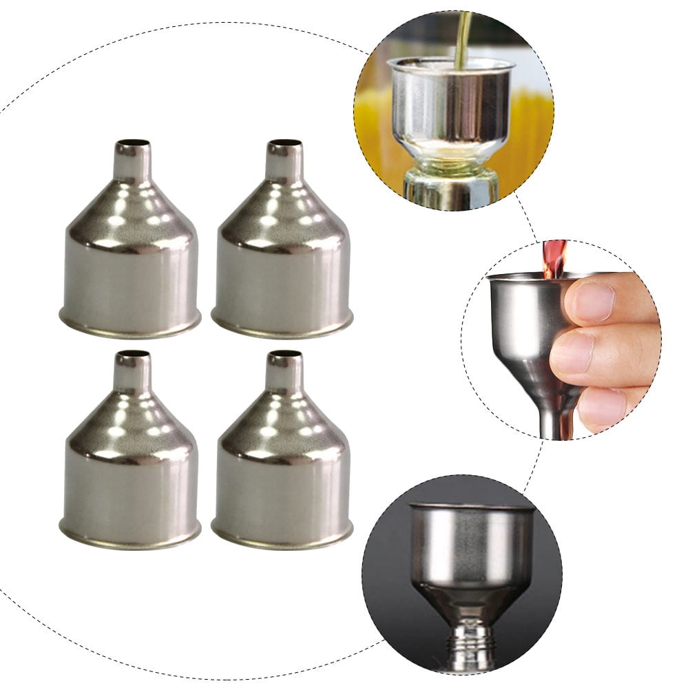 HOOWIFFY 4-Piece Kitchen Funnel Set, Food Grade Silicone, Easy Pouring and Storage for Cooking and Baking V1189-WXFWAL-20260326-02416
