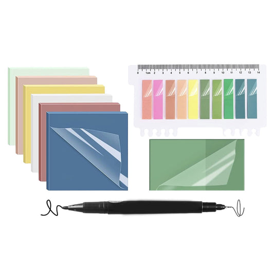 Darzheoy 9Pcs Transparent Sticky Notes, Clear Sticky Notes, Waterproof Translucent Sticky Note Pads for Books V1189-WXFWAL-20260326-02418