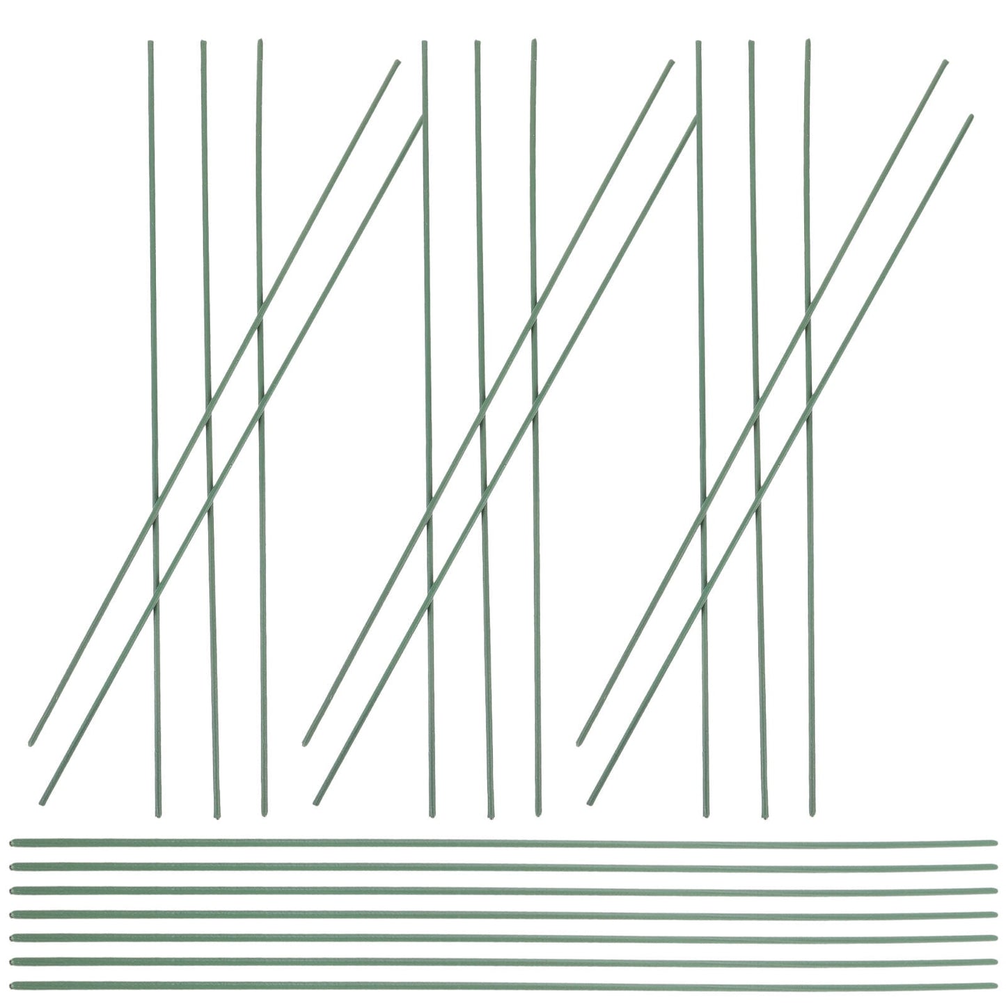 HOOWIFFY 100pcs Green Floral Wire Stems for Artificial Flowers Flexible and Bendable for Arrangements V1189-WXFWAL-20260326-02443