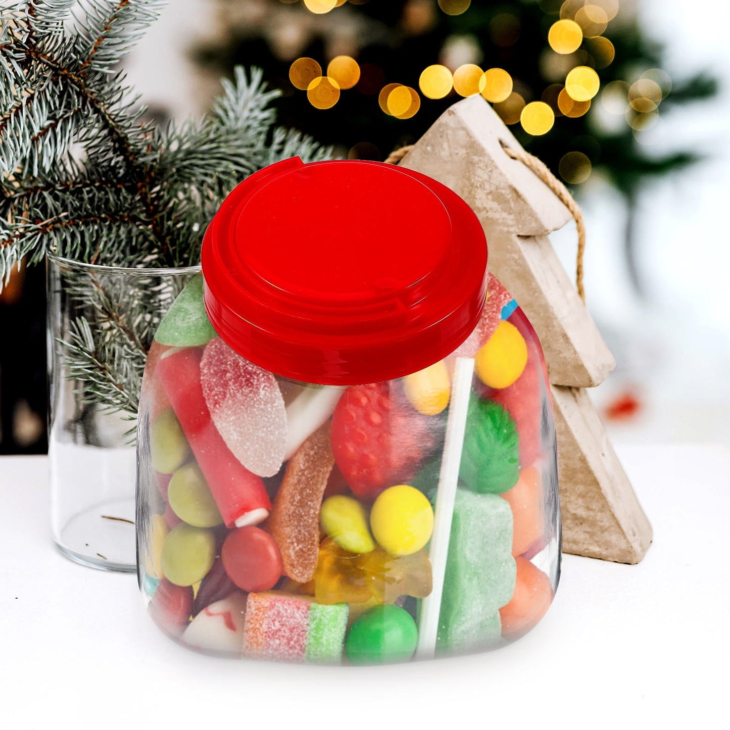 HOOWIFFY Wide Plastic Jars Airtight Kitchen Decor Home Decor 1Pack Modern Design Cookie Jar V1189-WXFWAL-20260326-02446