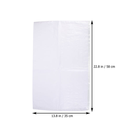 HOOWIFFY White PP Woven Sandbags for Flood , Home, Garage, Yard, and Outdoor Use V1189-WXFWAL-20260326-02457