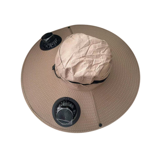 Darzheoy Solar Fan Hat Wide Brim Solar Fan Hat Outdoor Wide Brim Sun Hat with Solar Fan Fishing Hat, V1189-WXFWAL-20260326-02466