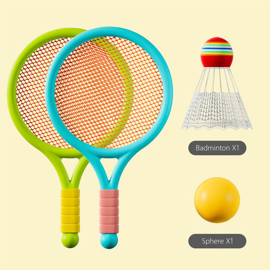 Chmadoxn Kids Badminton & Tennis Set - Racket Family Sports Gift with Balls, Lightweight Beginner Gear for V1189-WXFWAL-20260326-02508
