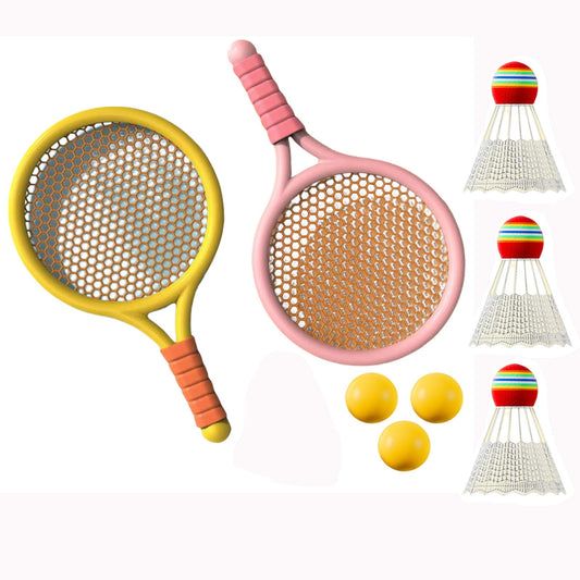 Chmadoxn Kids Badminton & Tennis Set - Racket Family Sports Gift with Balls, Lightweight Beginner Gear for V1189-WXFWAL-20260326-02511